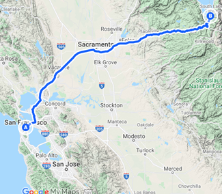 San Francisco to South Lake Tahoe